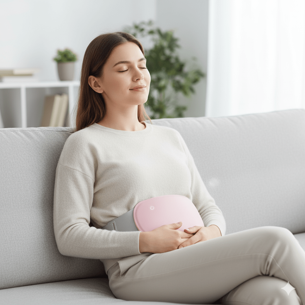 COMFORTHEAT – Almohadilla eléctrica recargable para aliviar calambres y dolor abdominal