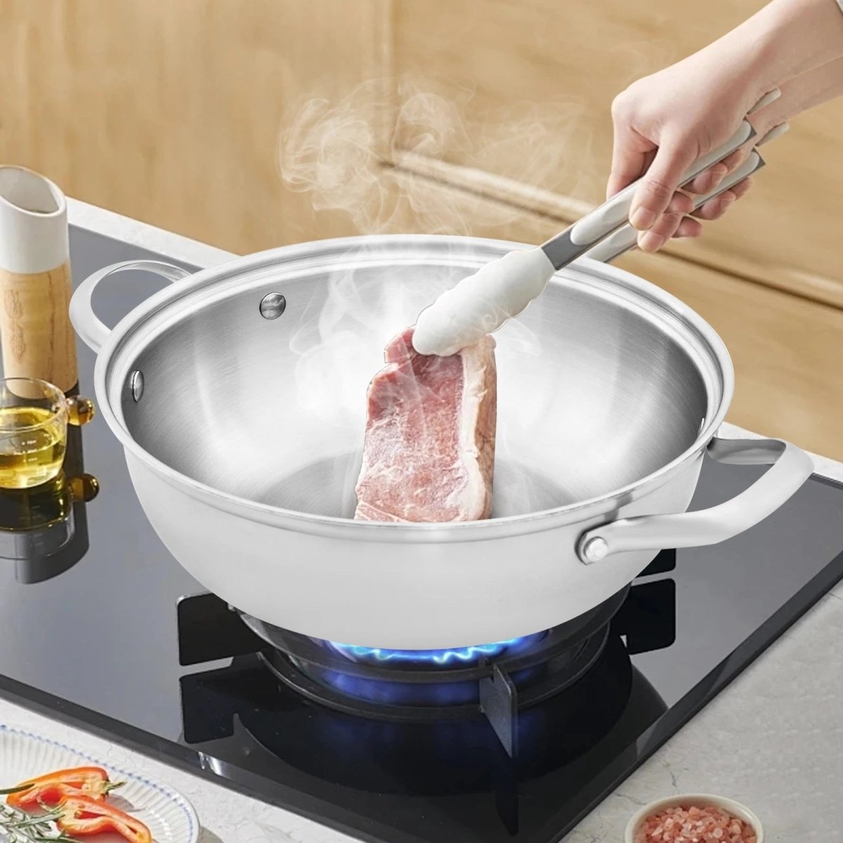 CookSphere – Premium 26 cm RVS Pan voor Alle Warmtebronnen