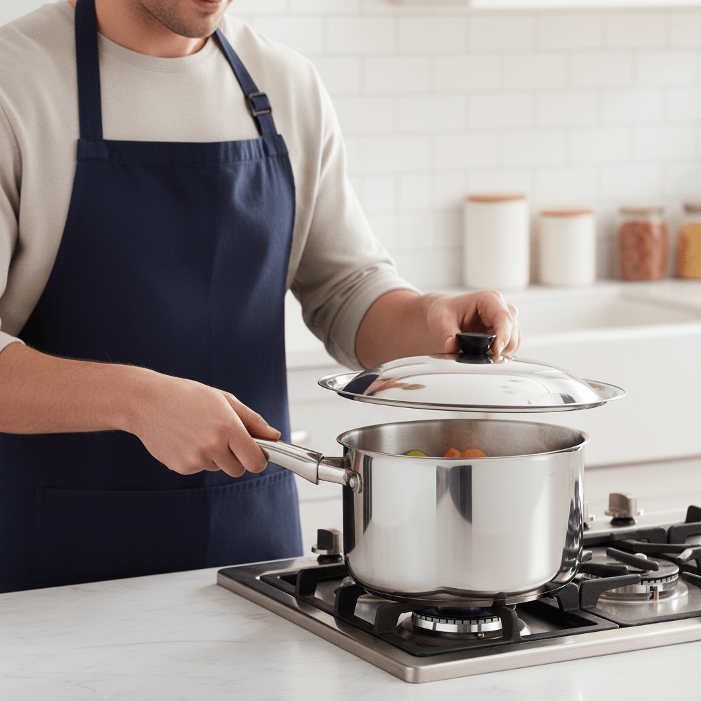 CookShield – Tapa universal de acero inoxidable para sartenes y woks