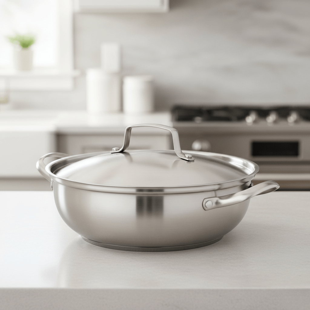 CookSphere – Premium 26 cm RVS Pan voor Alle Warmtebronnen
