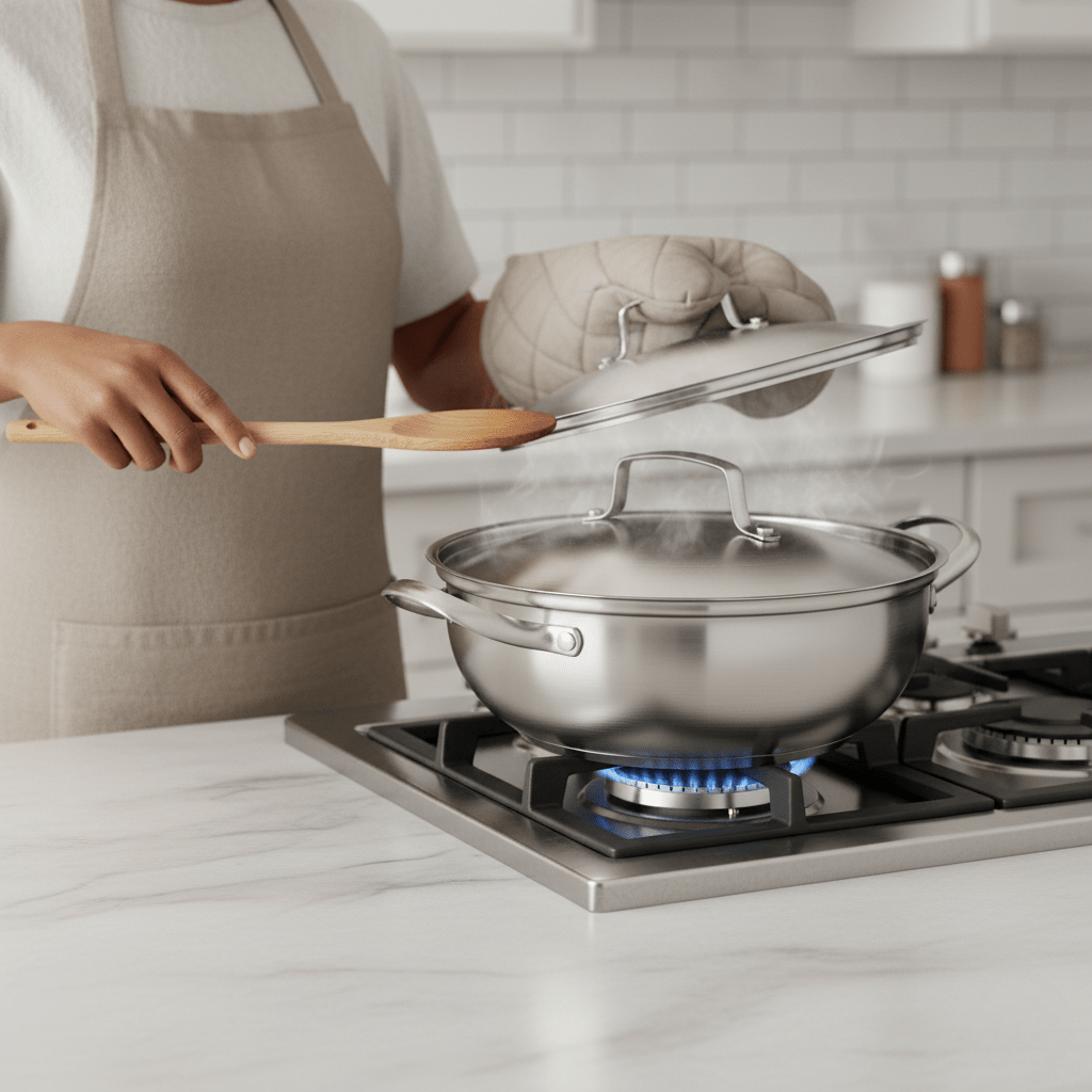 CookSphere – Premium 26 cm RVS Pan voor Alle Warmtebronnen