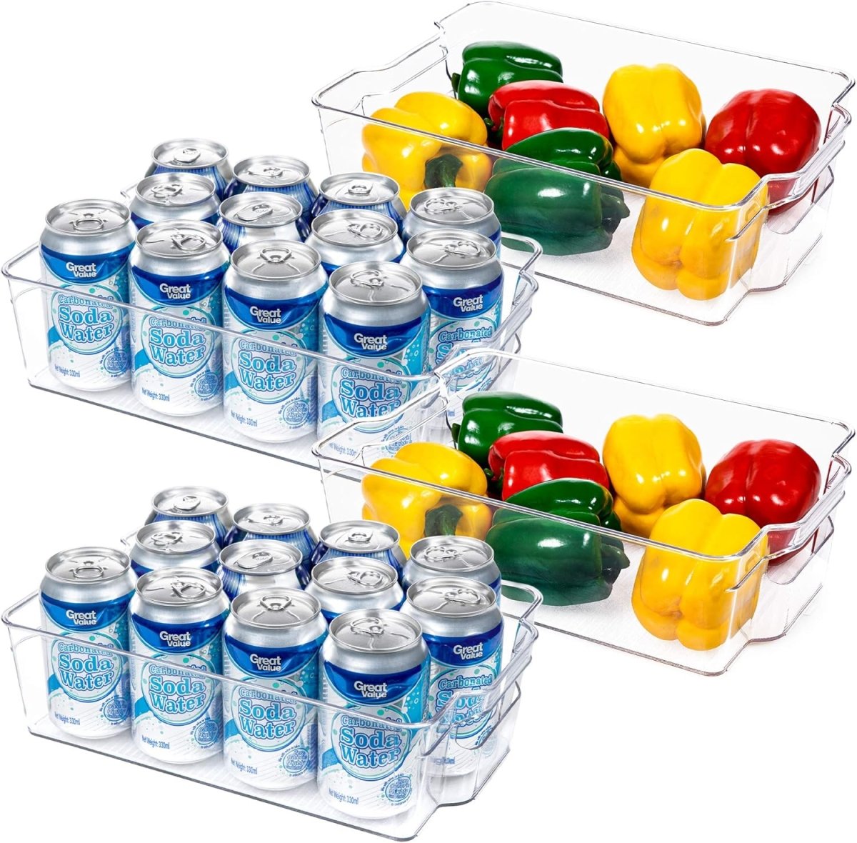 CoolOrganize - 4-Pack BPA-Free Transparent Storage Boxes for Kitchen Organization 11