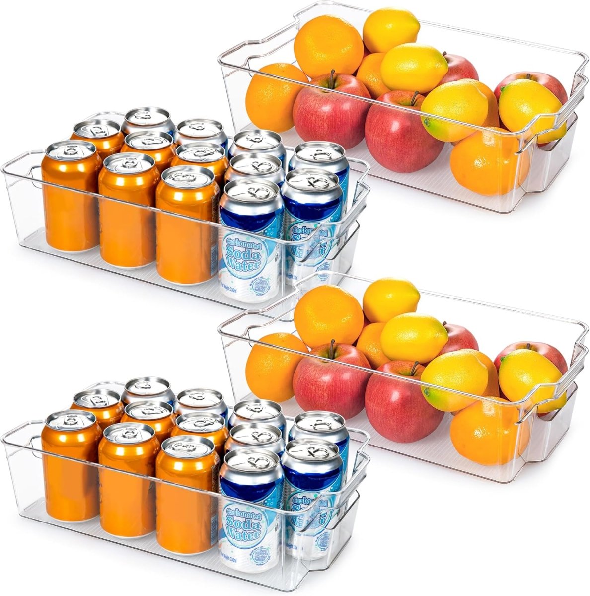 CoolOrganize - 4-Pack BPA-Free Transparent Storage Boxes for Kitchen Organization 10