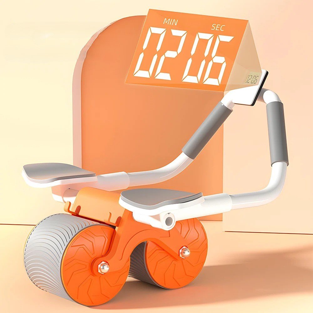 Coreflex belly trainer device-ergonomic abdominal muscle trainer with anti-slip handles and timers for effective belly training-5