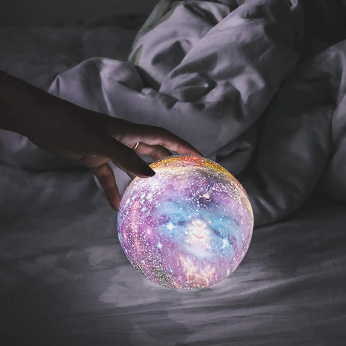 Galaxy Moon Lamp - 3D Printed Night Light with Remote Control & 16 Colors 6