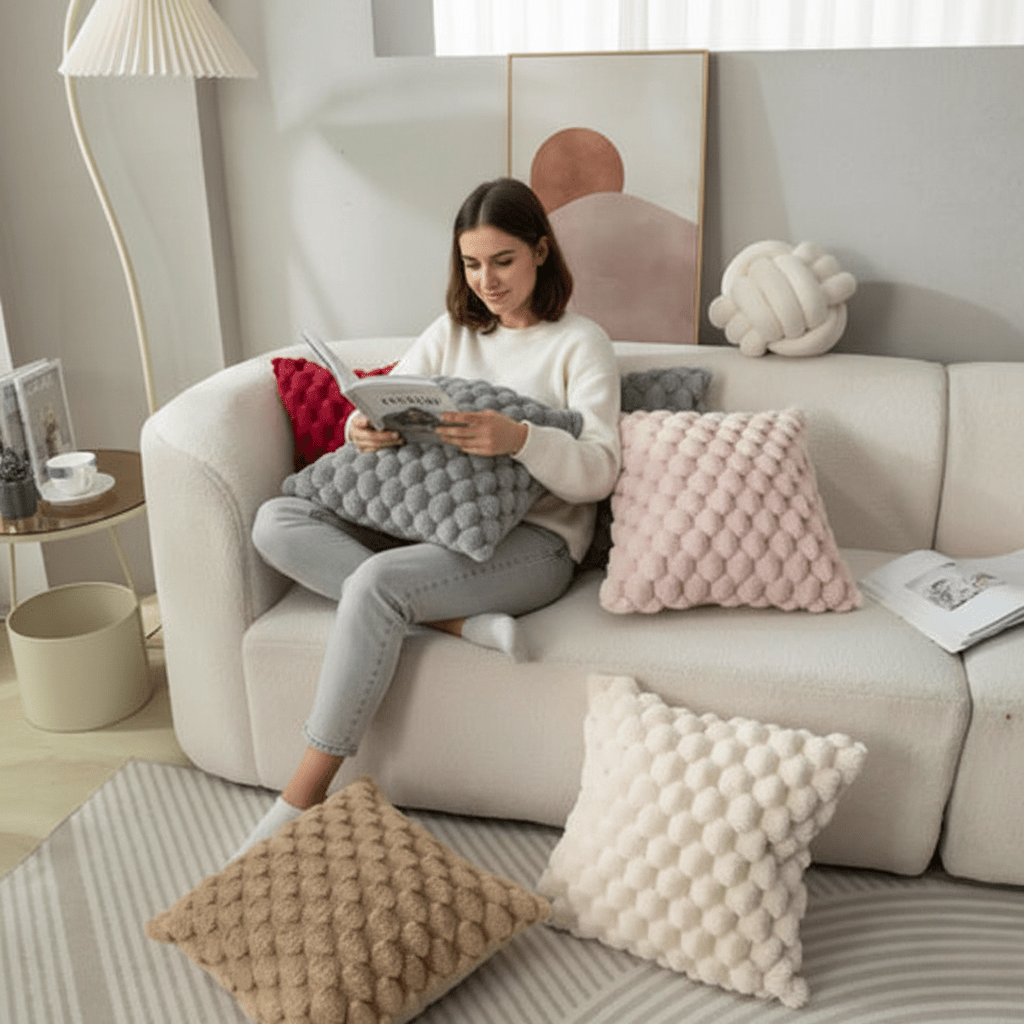 COTONELLE – Cushion Cover in Soft Cotton Blend