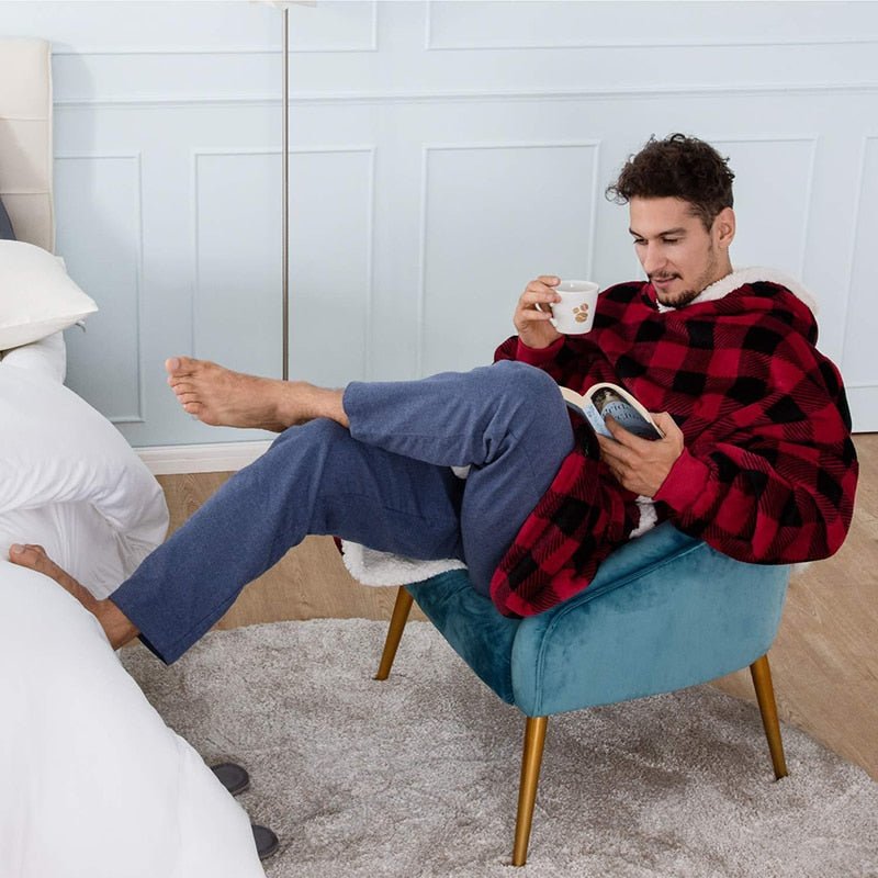 COZIVO – Manta com Capuz em Fleece para Calor e Conforto