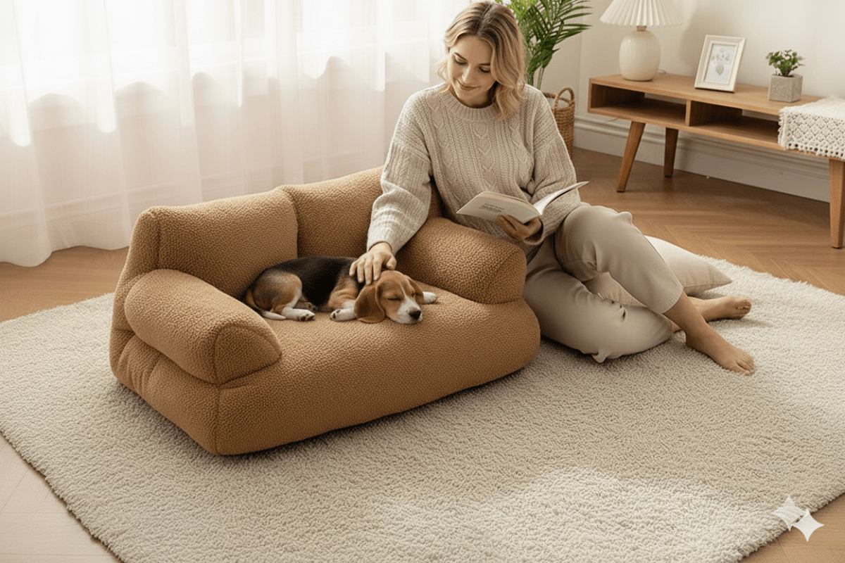 CozyCloud Almofada de Apoio – Cama Calmante para Animais de Estimação com Capa Lavável para Cães e Gatos