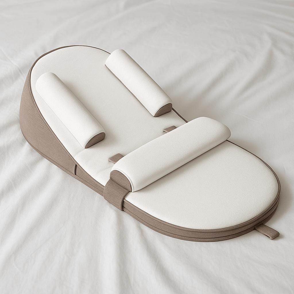 CozyCradle Kussen – Zijslaper Ondersteuning met Anti-Reflux Hellingshoek voor Pasgeborenen