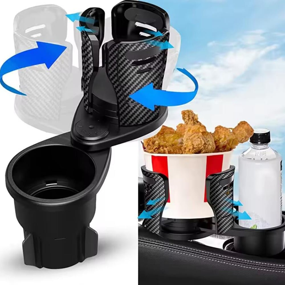 Cupswivel-360 ° rotatable car cup holder for double drinks 3