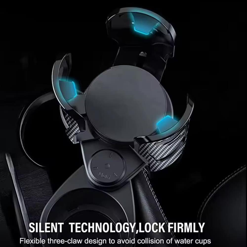 Cupswivel-360 ° rotatable car cup holder for double drinks 6