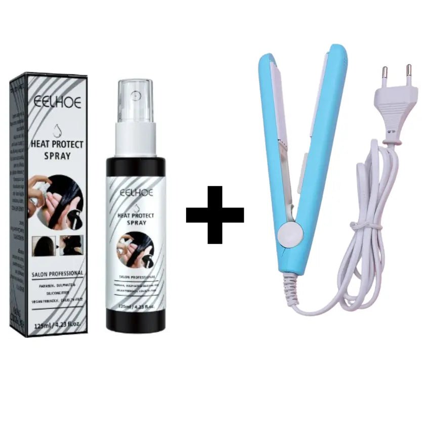 Mini curling iron for gentle curls-portable hair scooter, compact and fast, ideal for trips, black, 200 ° C adjustable 10