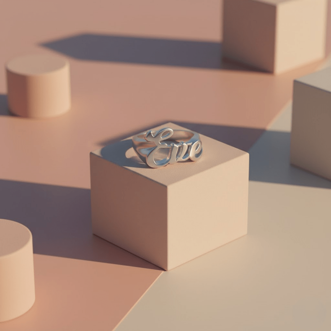 Aanpasbare Naamring - Gepersonaliseerde Sieraden van Sterling Zilver, Goud & Roségoud