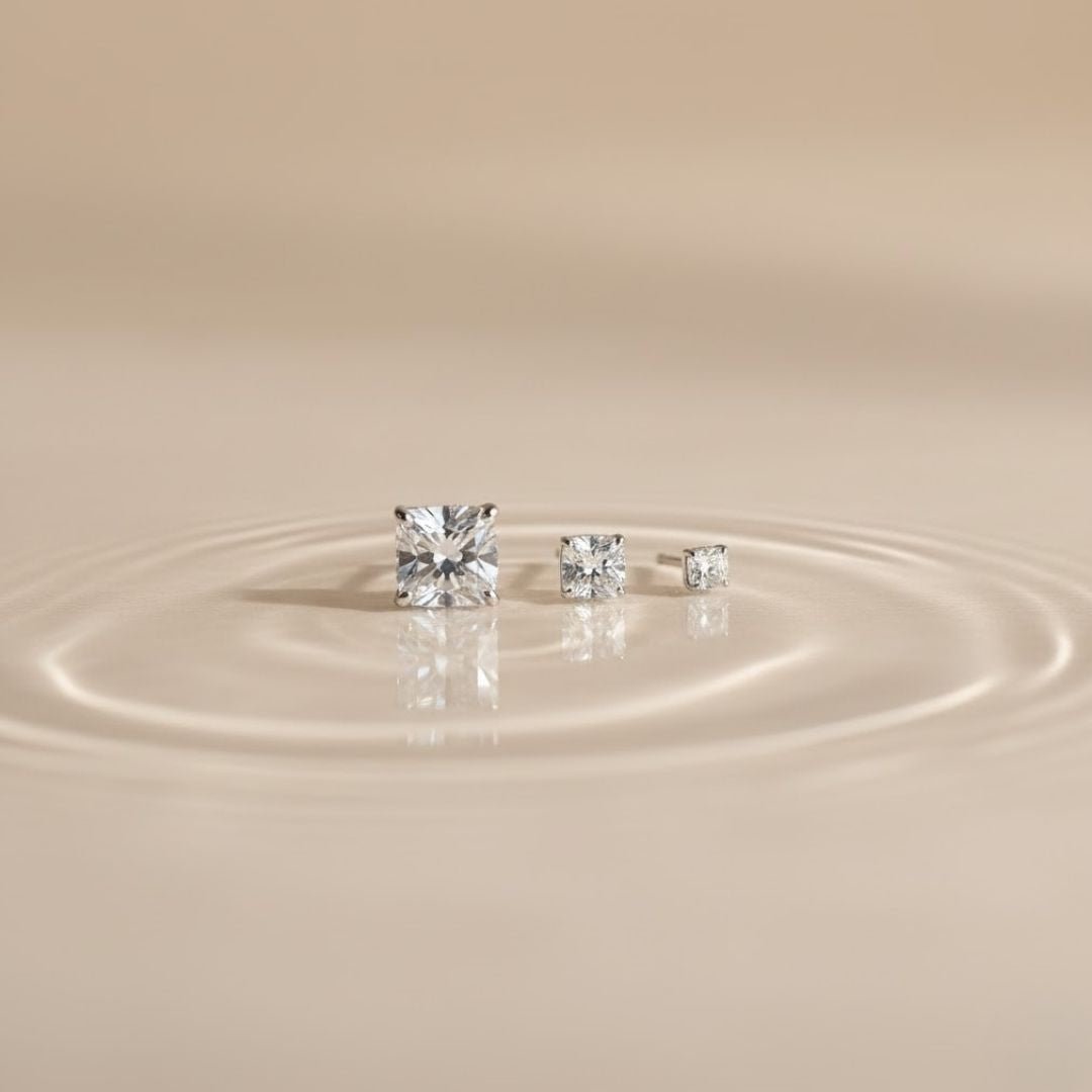 Fijn setje diamanten oorbellen - lichte studs voor dagelijkse elegantie