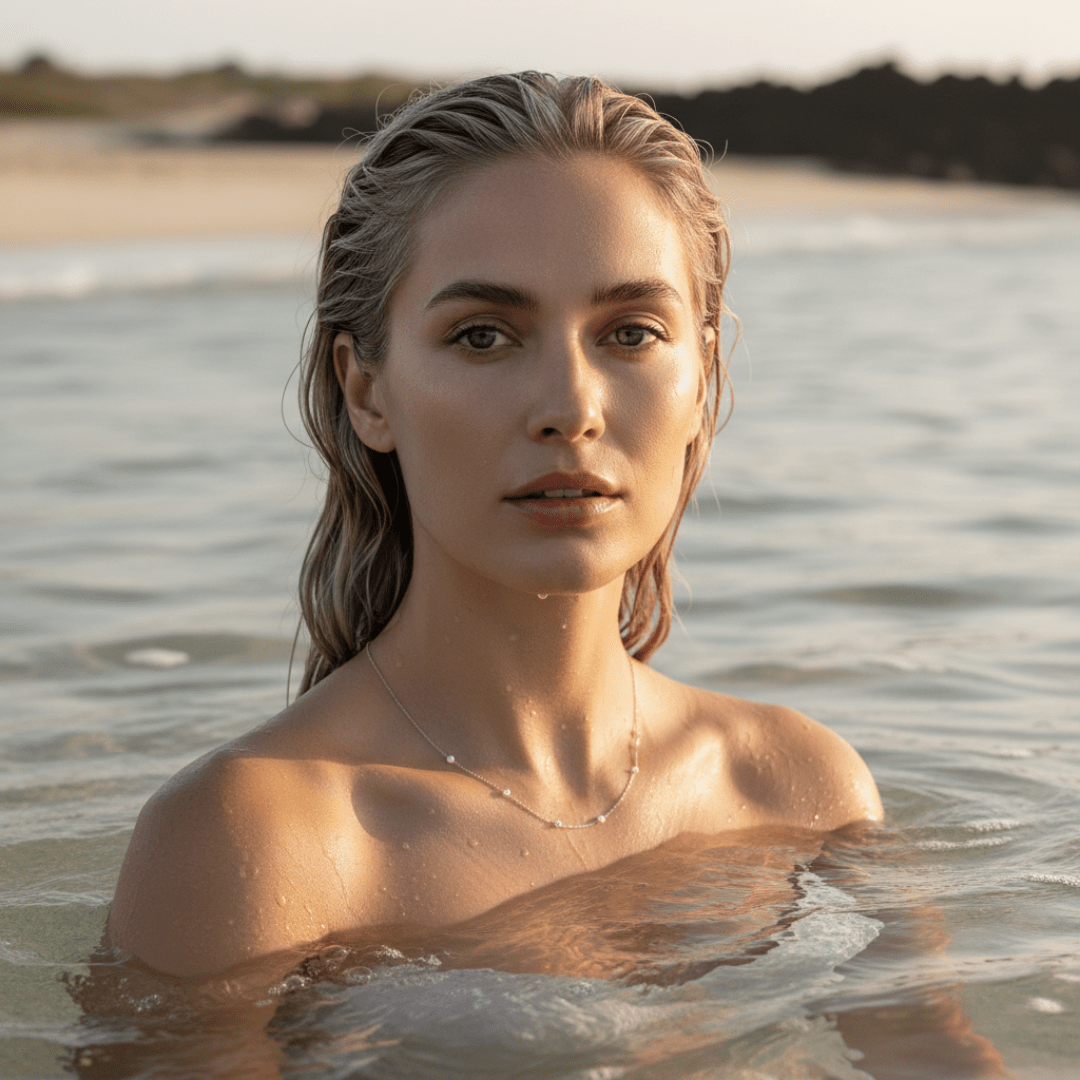 Dainty Opal Gold Necklace - Sterling Silver