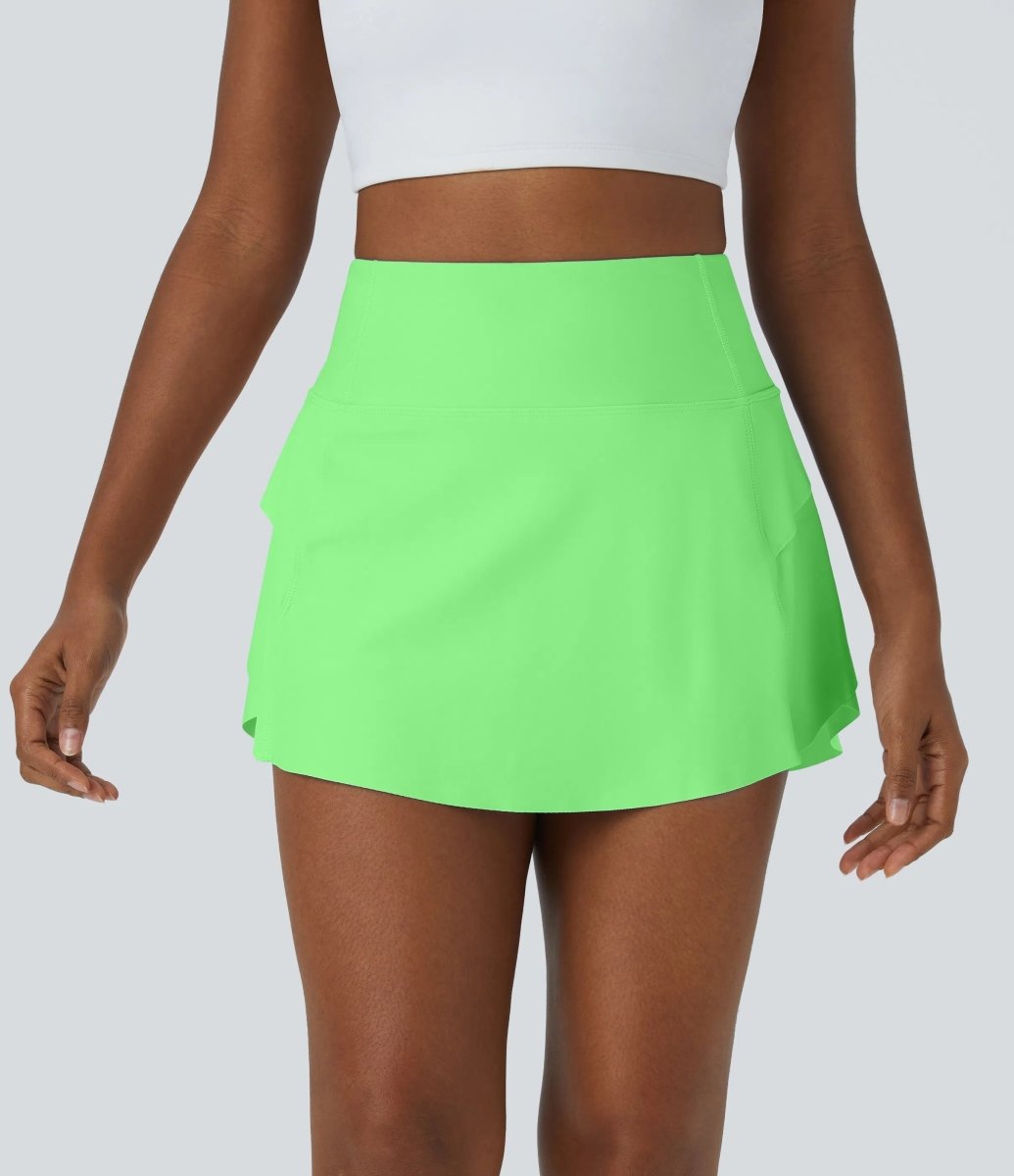 DANCEFLOW Dance Skirt – 2-in-1 Mini with Built-In Shorts & Hidden Pocket