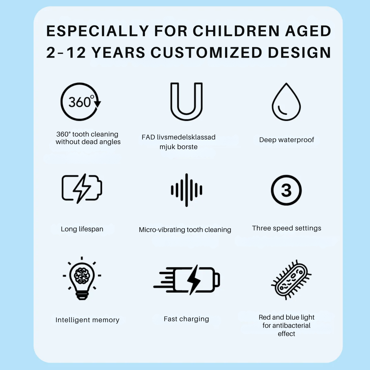 DINO BRUSH – Electric Toothbrush for Kids with 360° Cleaning