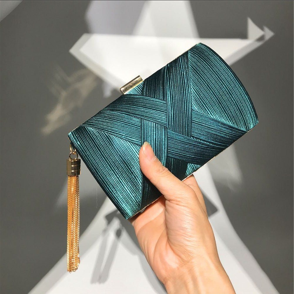 Dinner Satin Fashion Tassel Clutch 3
