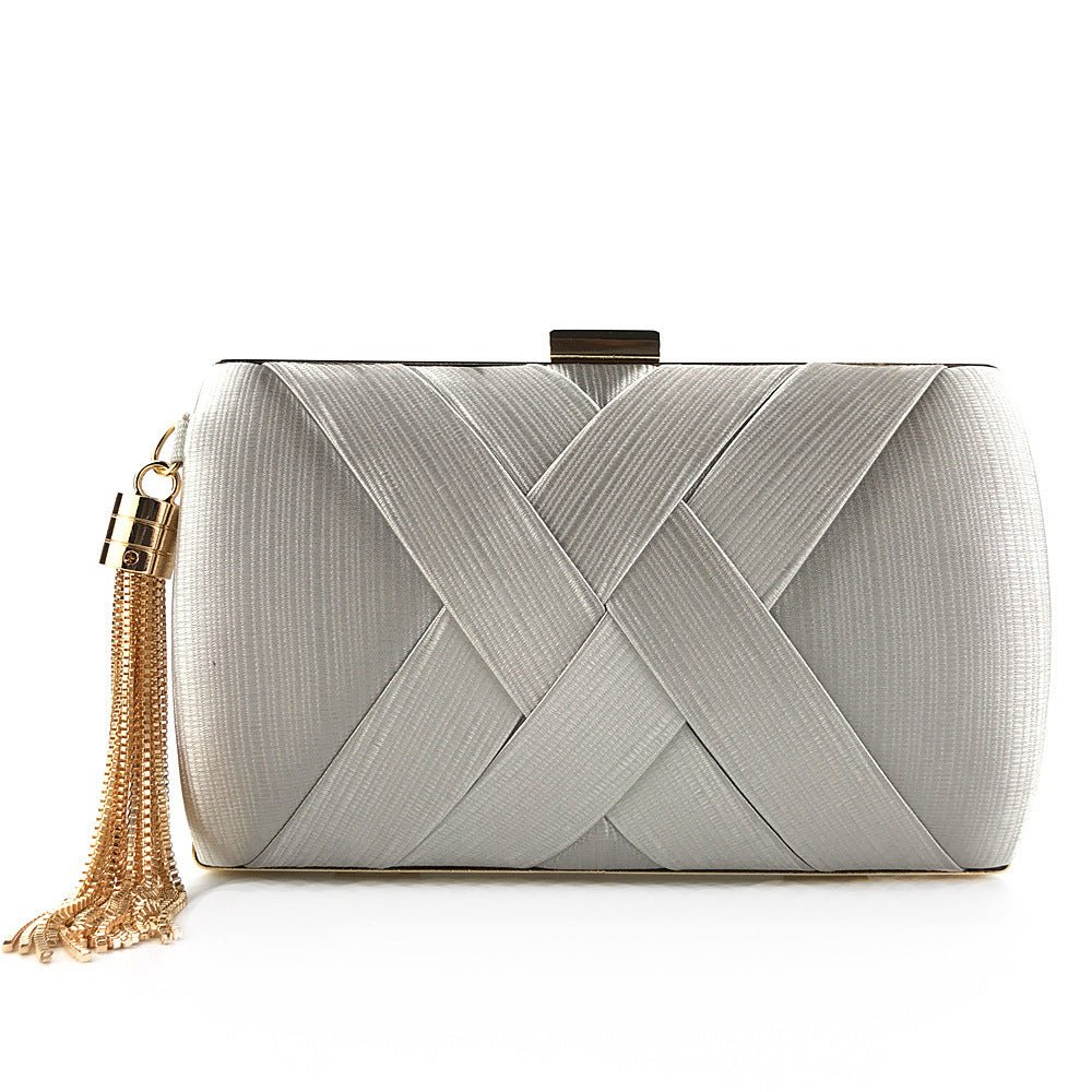 Dinner Satin Fashion Tassel Clutch 12