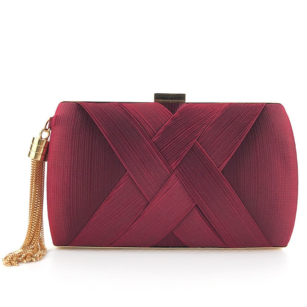 Dinner Satin Fashion Tassel Clutch 13