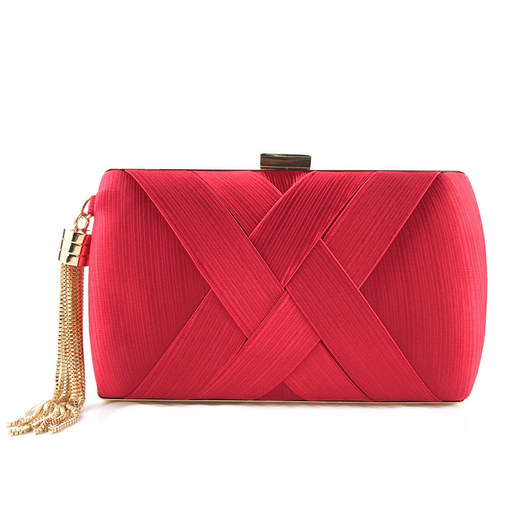 Dinner Satin Fashion Tassel Clutch 10