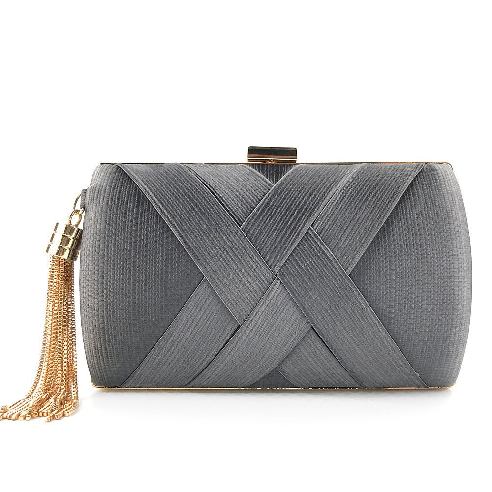 Dinner Satin Fashion Tassel Clutch 8