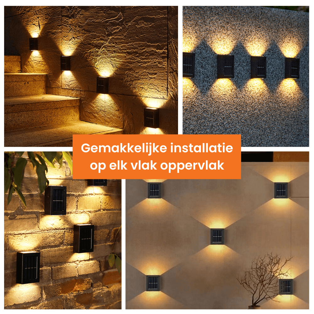 Solar LED Wall Lamps - Waterproof Wireless Garden Lights for Outdoor Use, Easy Installation Solar Lamp-6