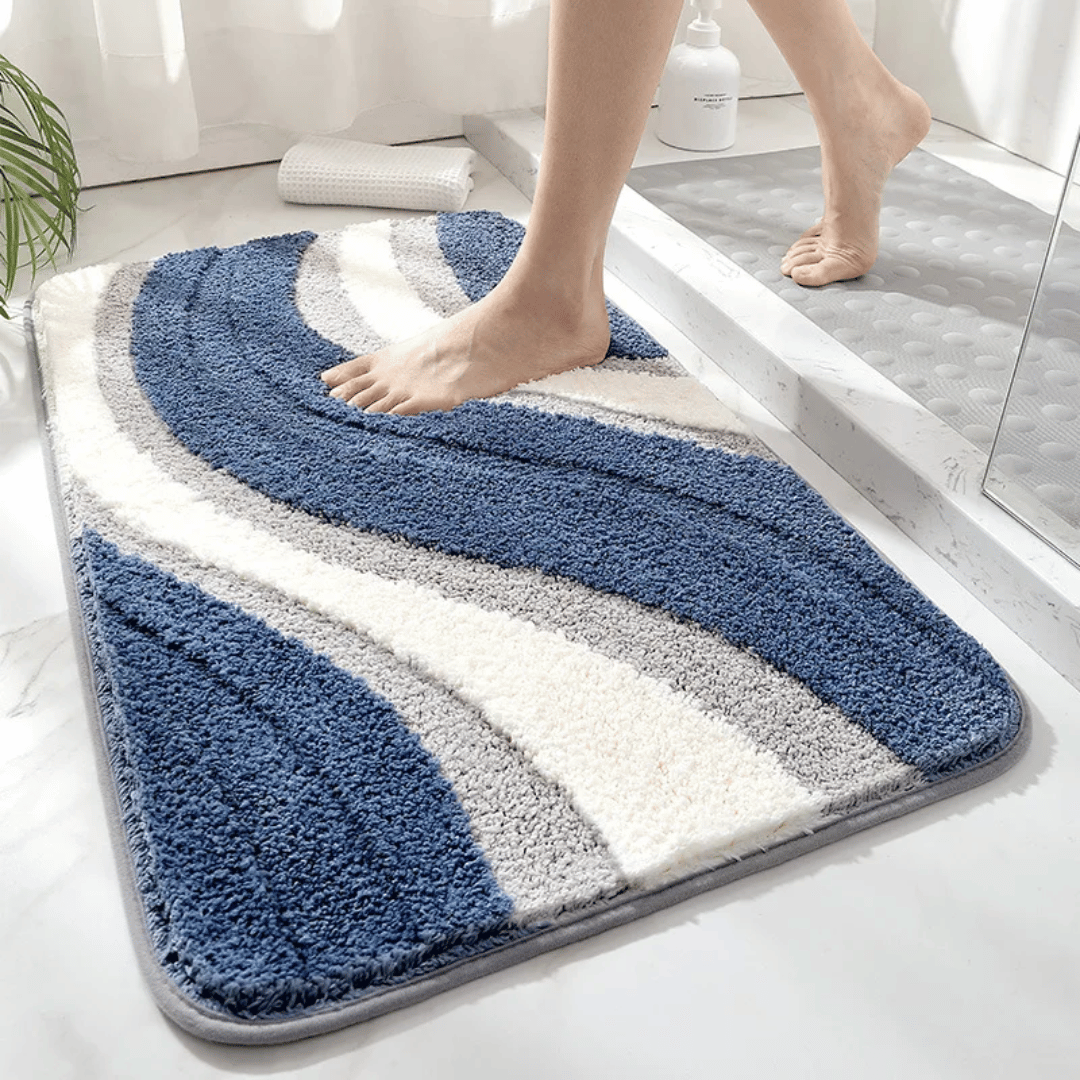 Velura Organic Microfiber Bath Rug - Ultra-Soft, Non-Slip, Quick Drying Bathroom Mat 0