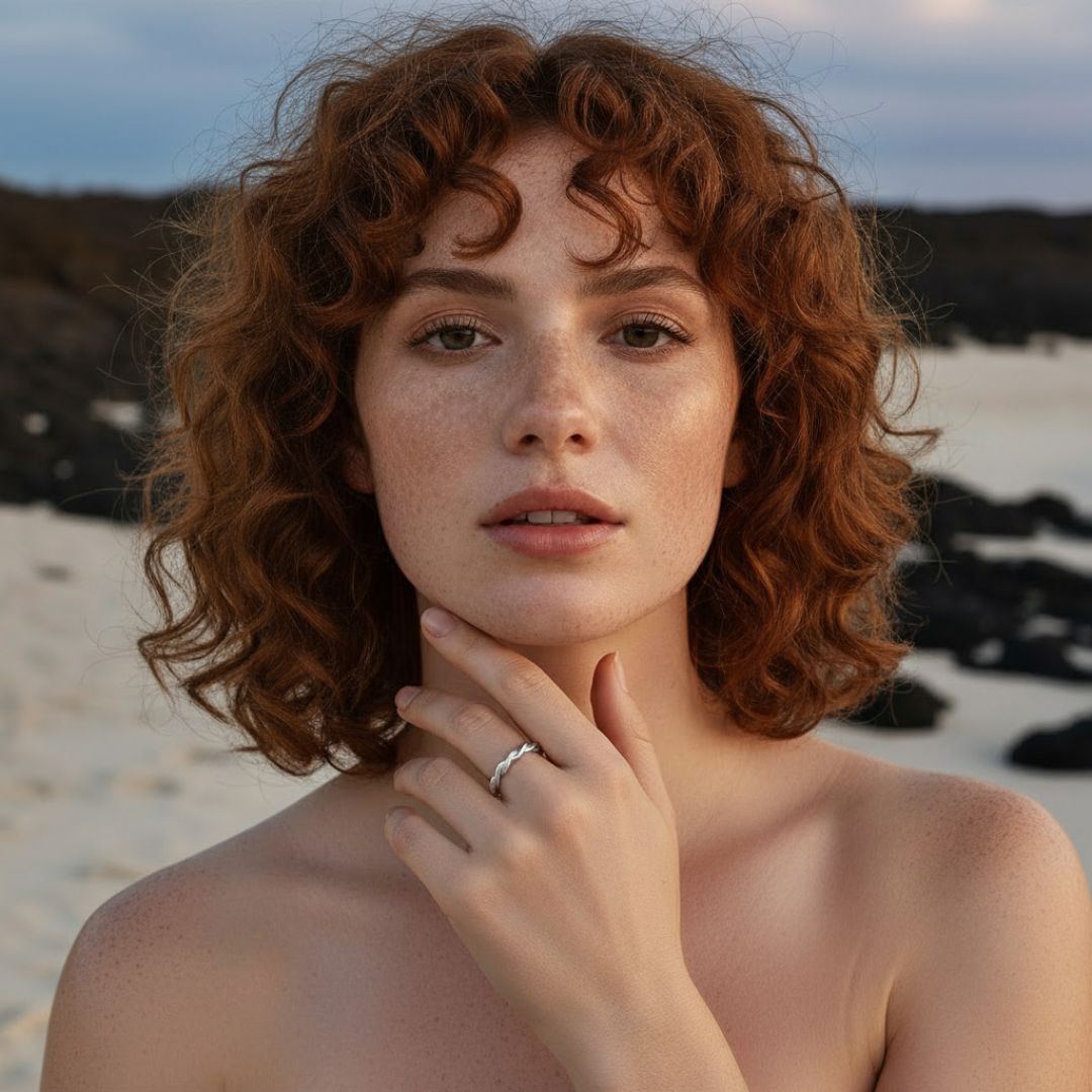 Elegantný nastaviteľný strieborný krúžok s krúteným dizajnom – odolná nerezová oceľ so zapleteným vzorom