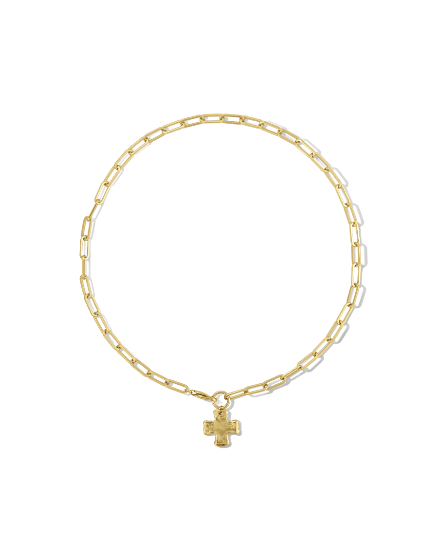Elegant Chunky Cross Chain Necklace - Durable Brass with 10k Gold/Silver Coating, Hypoallergenic, Waterproof, 18 or 20 Length 4