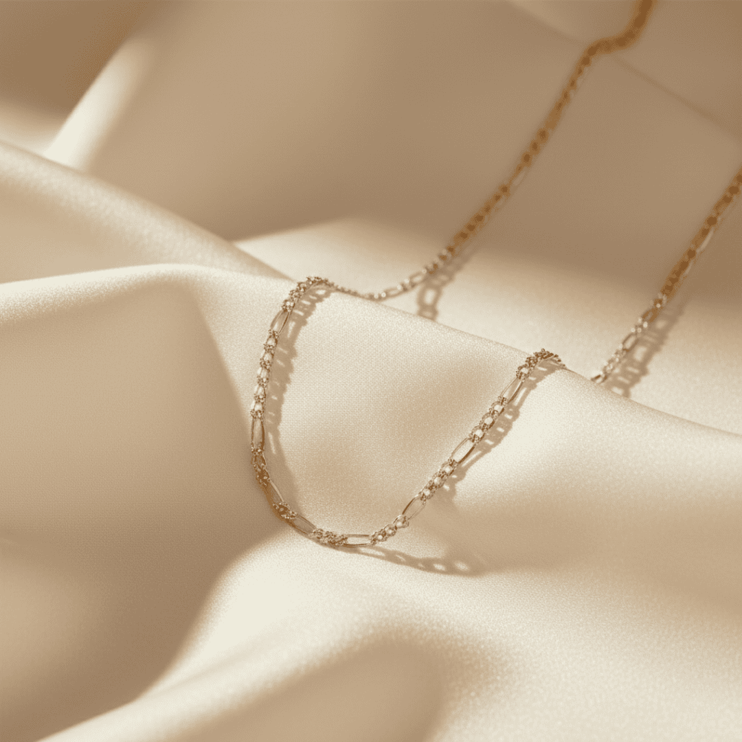 Elegante Figaro Ketting - Maatwerk Lengtes & Metaalopties voor Tijdloze Stijl