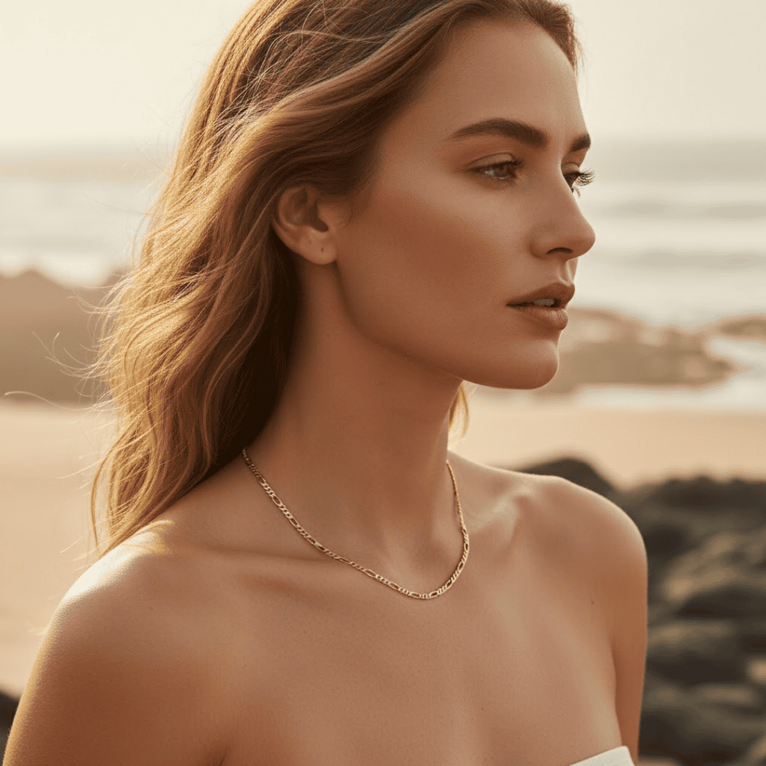 Elegante Figaro Ketting - Maatwerk Lengtes & Metaalopties voor Tijdloze Stijl