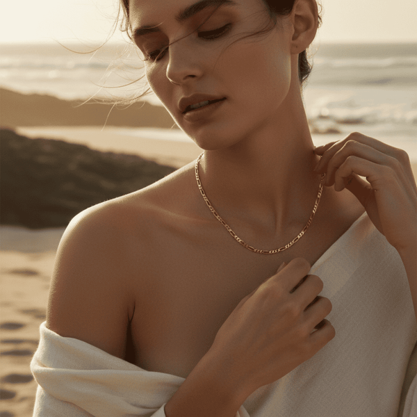 Cadena Figaro Elegante - Longitudes Personalizadas y Opciones de Metal para un Estilo Atemporal