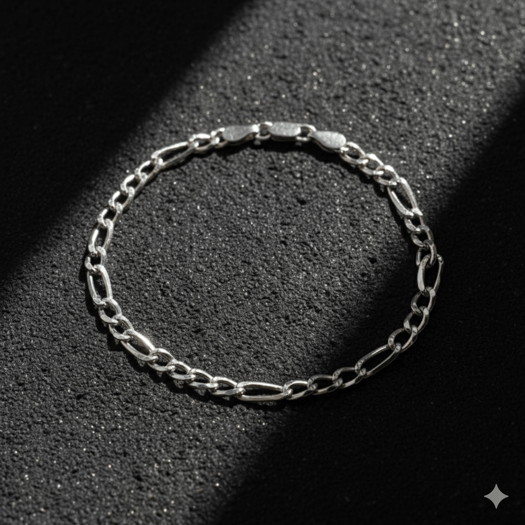 Elegant Figaro Link Bracelet - Gold Plated or Silver