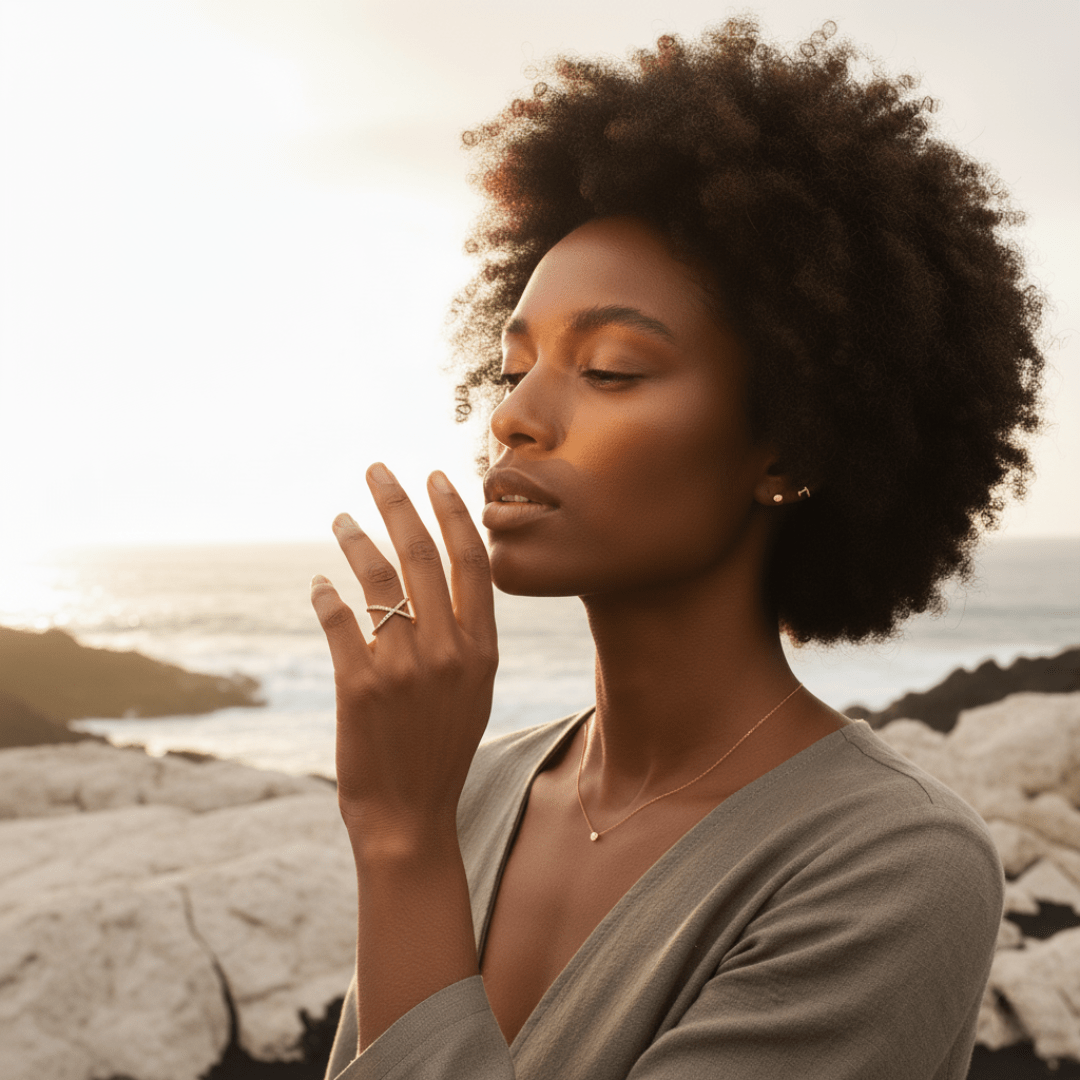 Elegantný prsteň v tvare X zlatistej farby s trblietavými kryštálmi – nastaviteľný z nehrdzavejúcej ocele