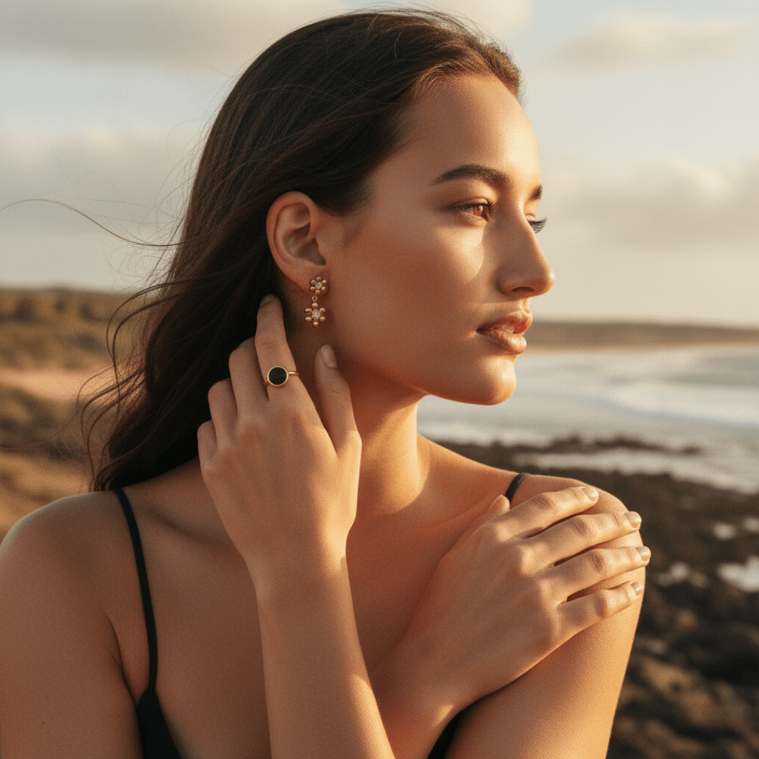 Elegant Gold Pavé Cluster Stud Earrings for Women