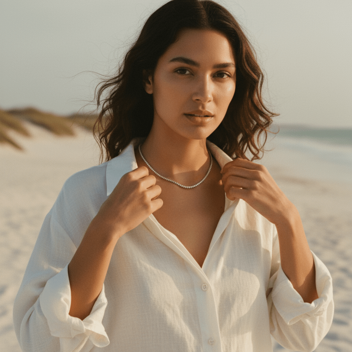 Elegant Heart Tennis Necklace - Cubic Zirconia Jewelry for Every Occasion