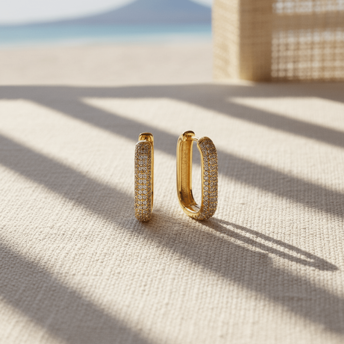 Elegante Icon - Hypoallergene rechteckige Creolen für zeitlosen Stil