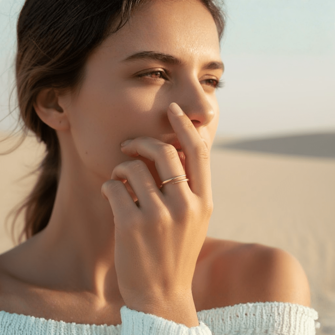 Elegante Open Spiraalring - Verstelbaar Goud Geplateerd Minimalistisch Ontwerp