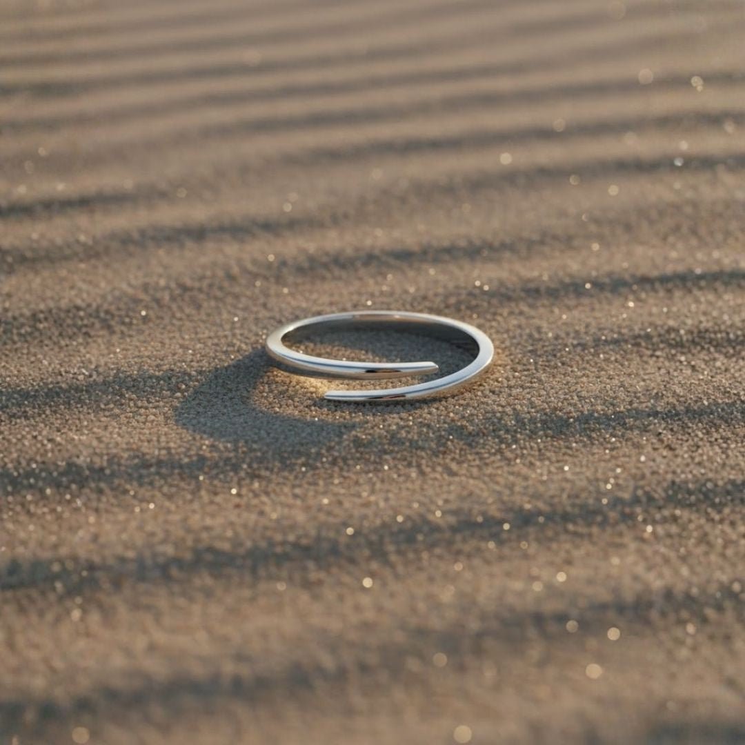 Elegante Open Spiraalring - Verstelbaar Goud Geplateerd Minimalistisch Ontwerp