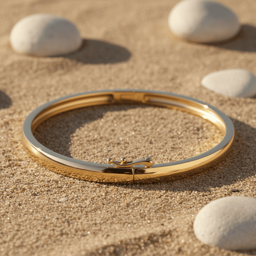 Elegante Massieve Armband - Goud- of Rodiumgeplateerd Zilver, Hypoallergeen