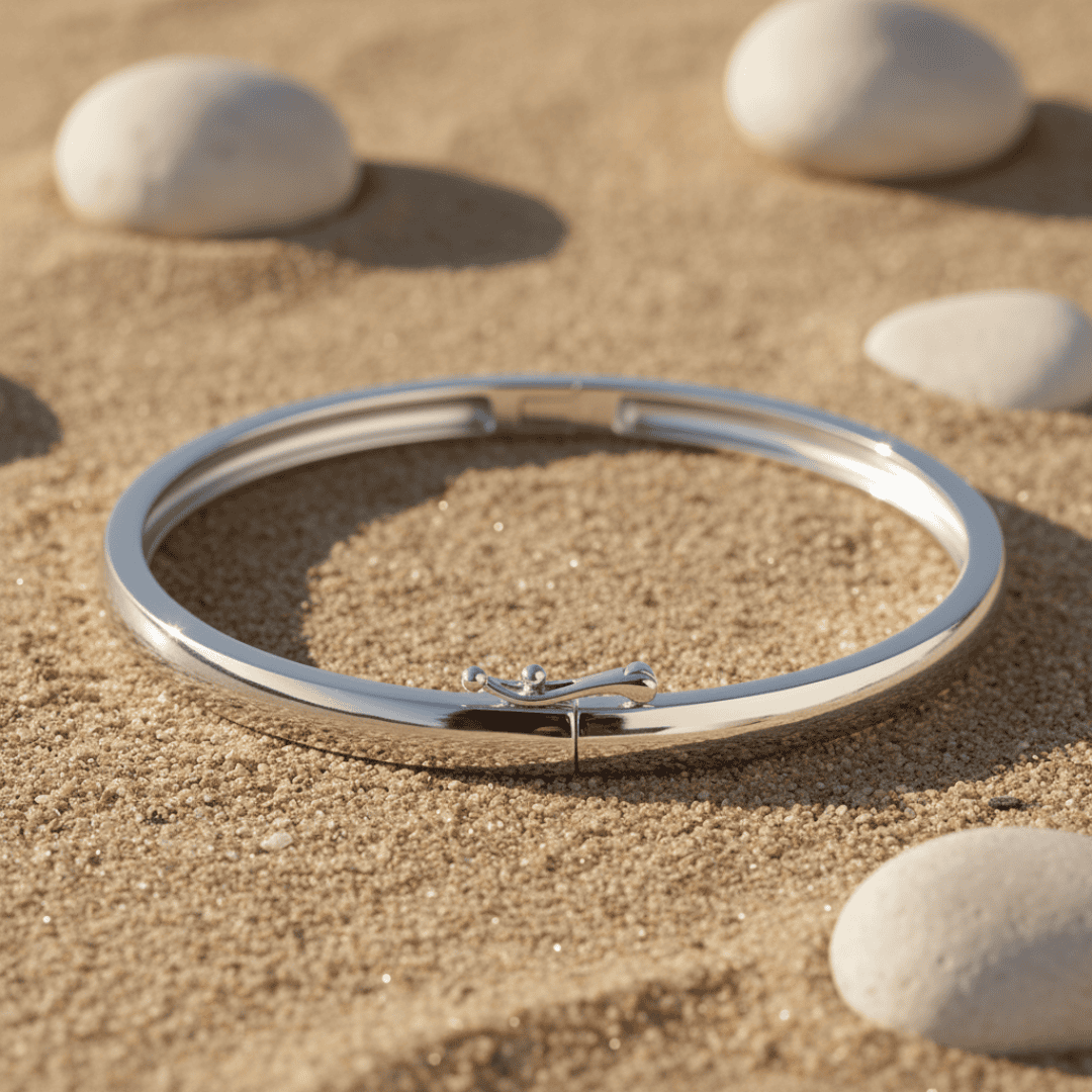 Elegante Massieve Armband - Goud- of Rodiumgeplateerd Zilver, Hypoallergeen