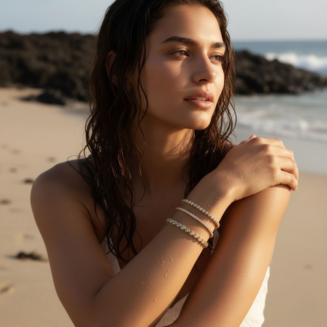 Elegant tennisarmband - sterling zilver met briljante cubic zirconia