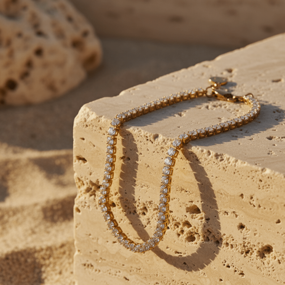 Elegant Tennis Bracelet with Cubic Zirconia - Minimalist Bezel Design, Adjustable Lengths