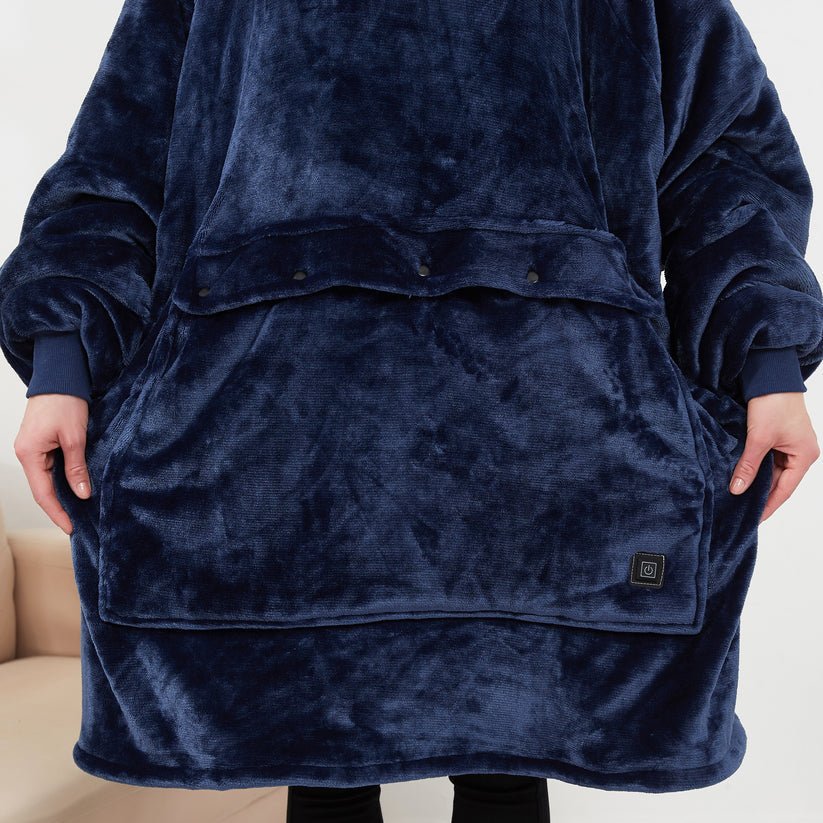 WarmHug - Oversized Hooded Heated Blanket with USB Self-Heating Technology 4