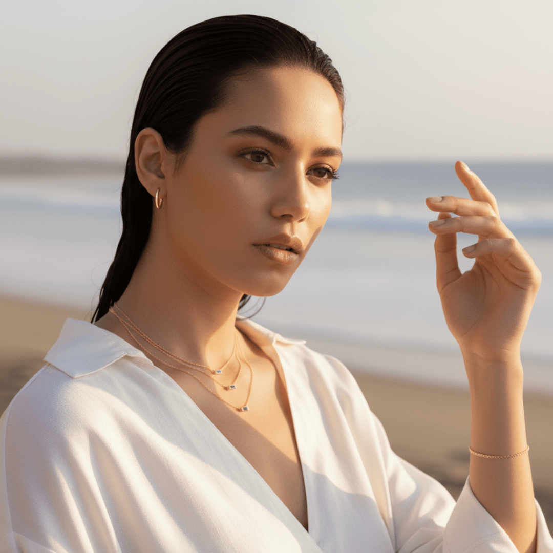 Collier Pierre de Naissance Emery - Pendentif en Pierre Précieuse Délicat pour Célébrations Élégantes