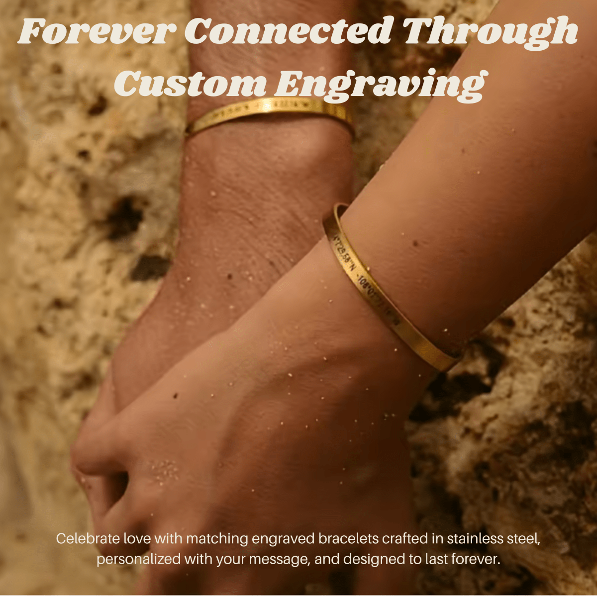 ENGRAVIA – Bracelet gravé personnalisé en acier inoxydable