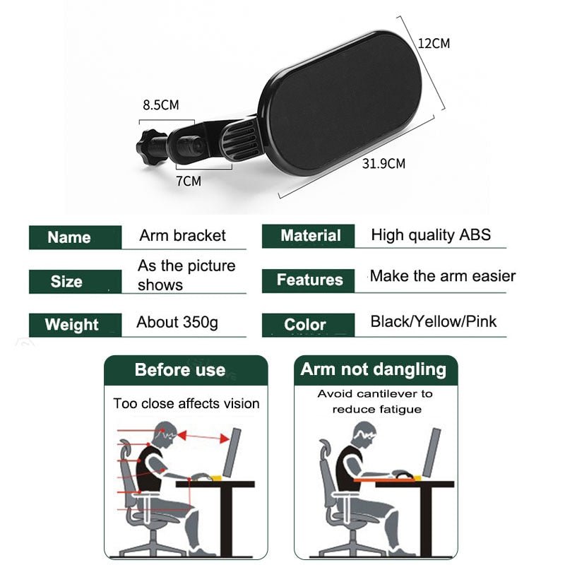 Ergowork computer armrest pro - ergonomic support for comfort and freedom of pain-5