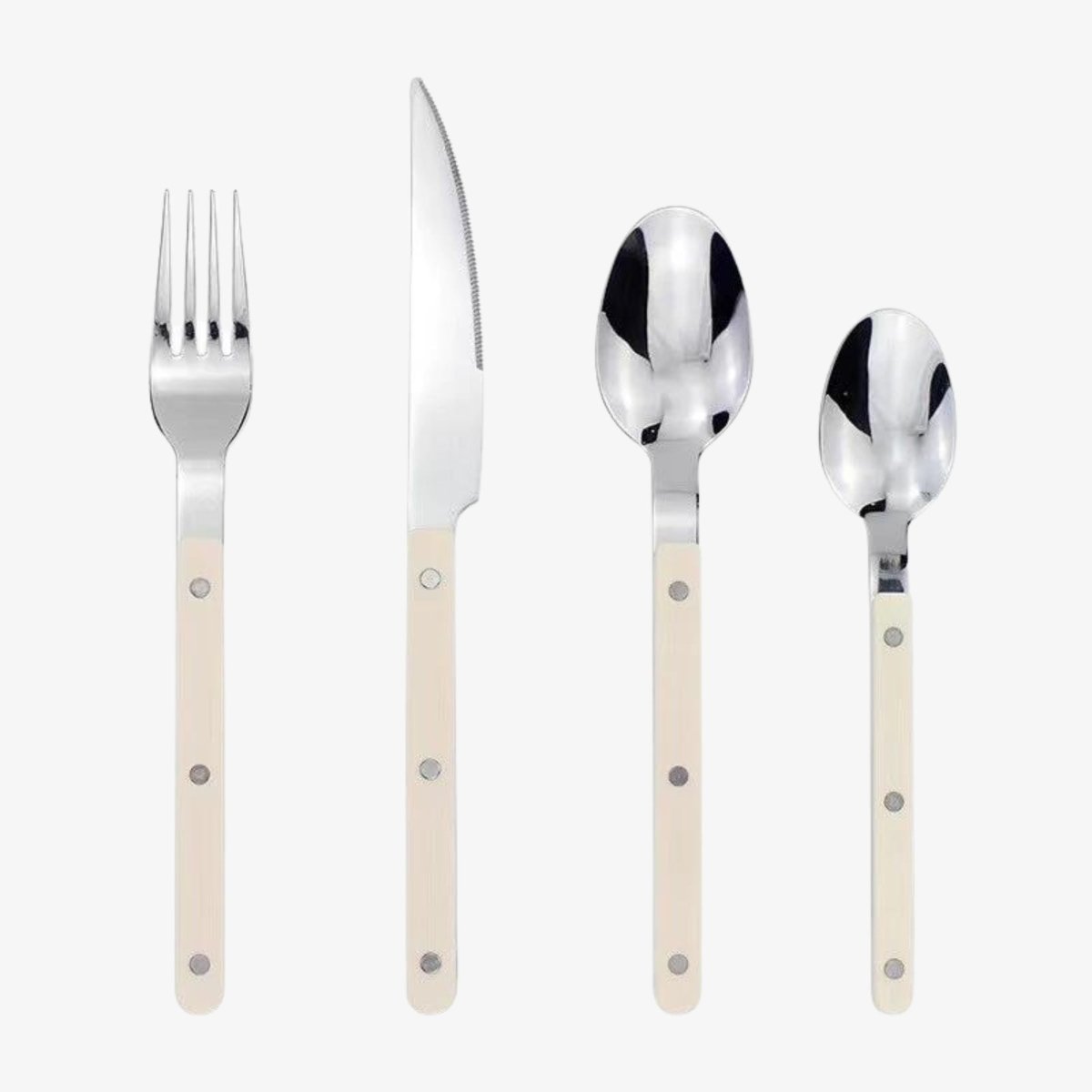 BistroLine - 24-Piece Engraved Stainless Steel Cutlery Set for Elegant Dining 8