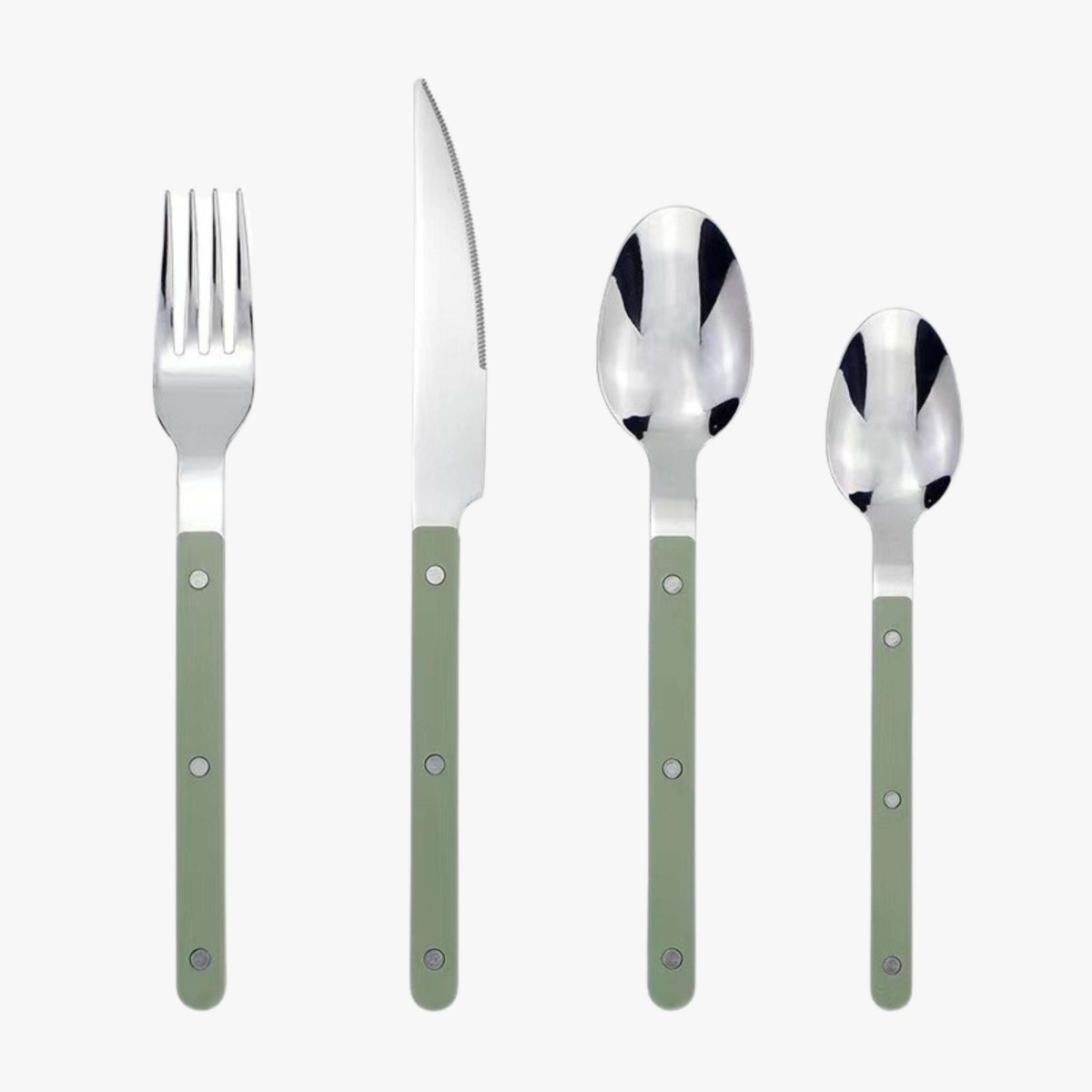 BistroLine - 24-Piece Engraved Stainless Steel Cutlery Set for Elegant Dining 9